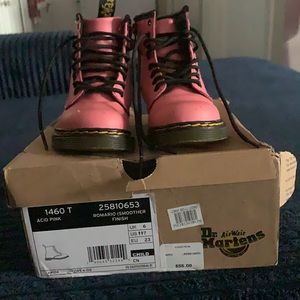 Dr. Martens acid pink boots